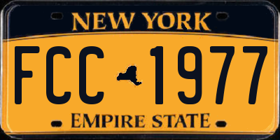 NY license plate FCC1977