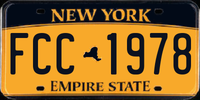 NY license plate FCC1978
