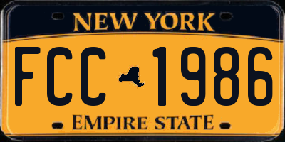 NY license plate FCC1986