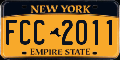 NY license plate FCC2011