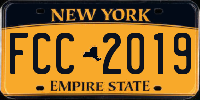 NY license plate FCC2019