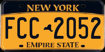 NY license plate FCC2052