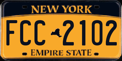 NY license plate FCC2102