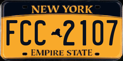 NY license plate FCC2107