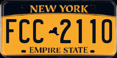 NY license plate FCC2110
