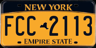 NY license plate FCC2113