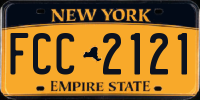 NY license plate FCC2121