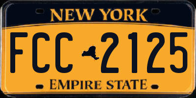 NY license plate FCC2125