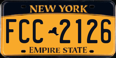 NY license plate FCC2126