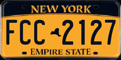 NY license plate FCC2127