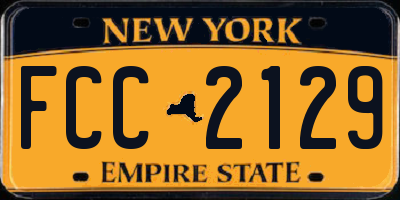 NY license plate FCC2129