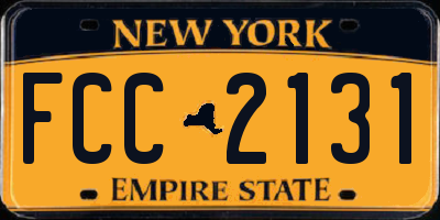 NY license plate FCC2131