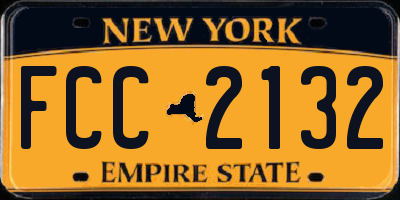 NY license plate FCC2132