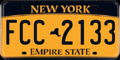 NY license plate FCC2133