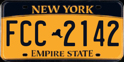 NY license plate FCC2142