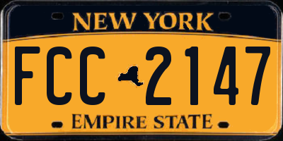 NY license plate FCC2147
