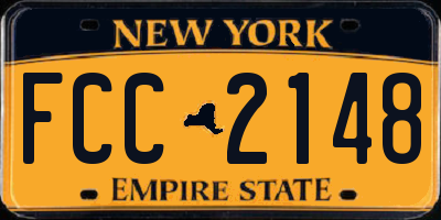 NY license plate FCC2148