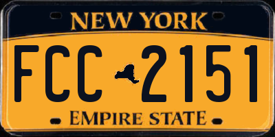 NY license plate FCC2151