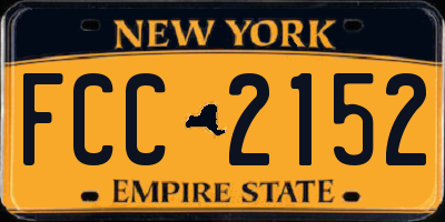 NY license plate FCC2152