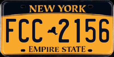 NY license plate FCC2156
