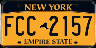 NY license plate FCC2157