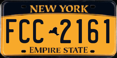 NY license plate FCC2161