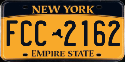 NY license plate FCC2162