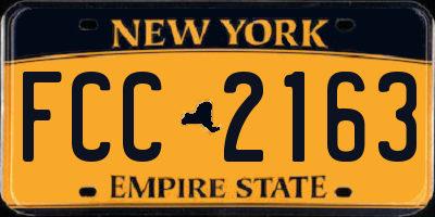 NY license plate FCC2163