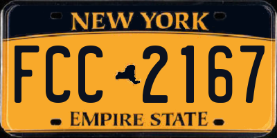 NY license plate FCC2167