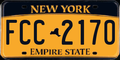 NY license plate FCC2170