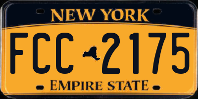 NY license plate FCC2175