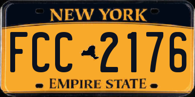 NY license plate FCC2176