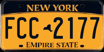 NY license plate FCC2177
