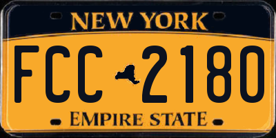 NY license plate FCC2180