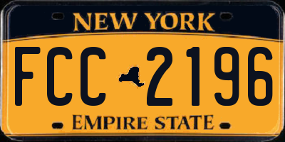 NY license plate FCC2196