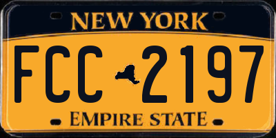 NY license plate FCC2197