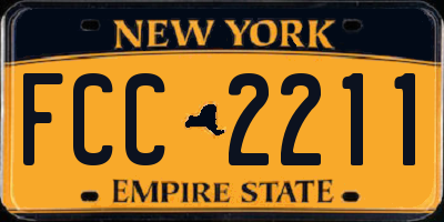 NY license plate FCC2211