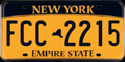 NY license plate FCC2215