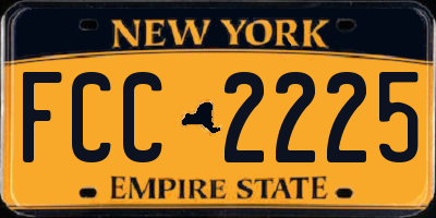 NY license plate FCC2225