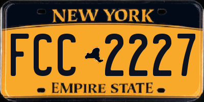 NY license plate FCC2227