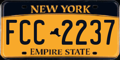 NY license plate FCC2237