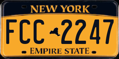 NY license plate FCC2247