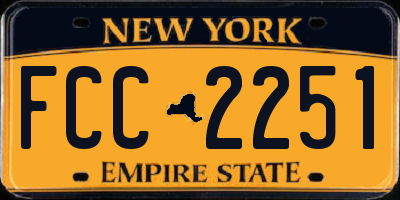 NY license plate FCC2251