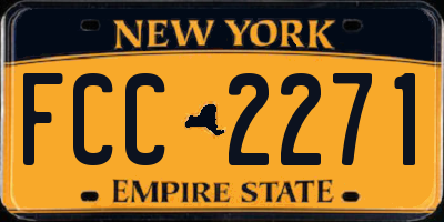 NY license plate FCC2271