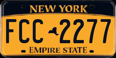 NY license plate FCC2277