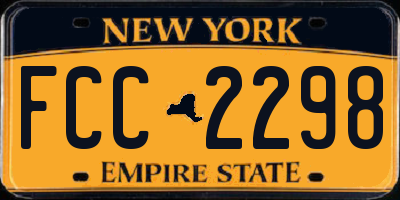 NY license plate FCC2298
