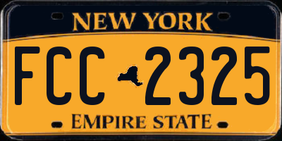 NY license plate FCC2325