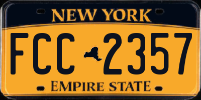 NY license plate FCC2357