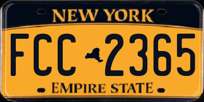 NY license plate FCC2365