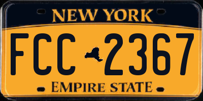 NY license plate FCC2367